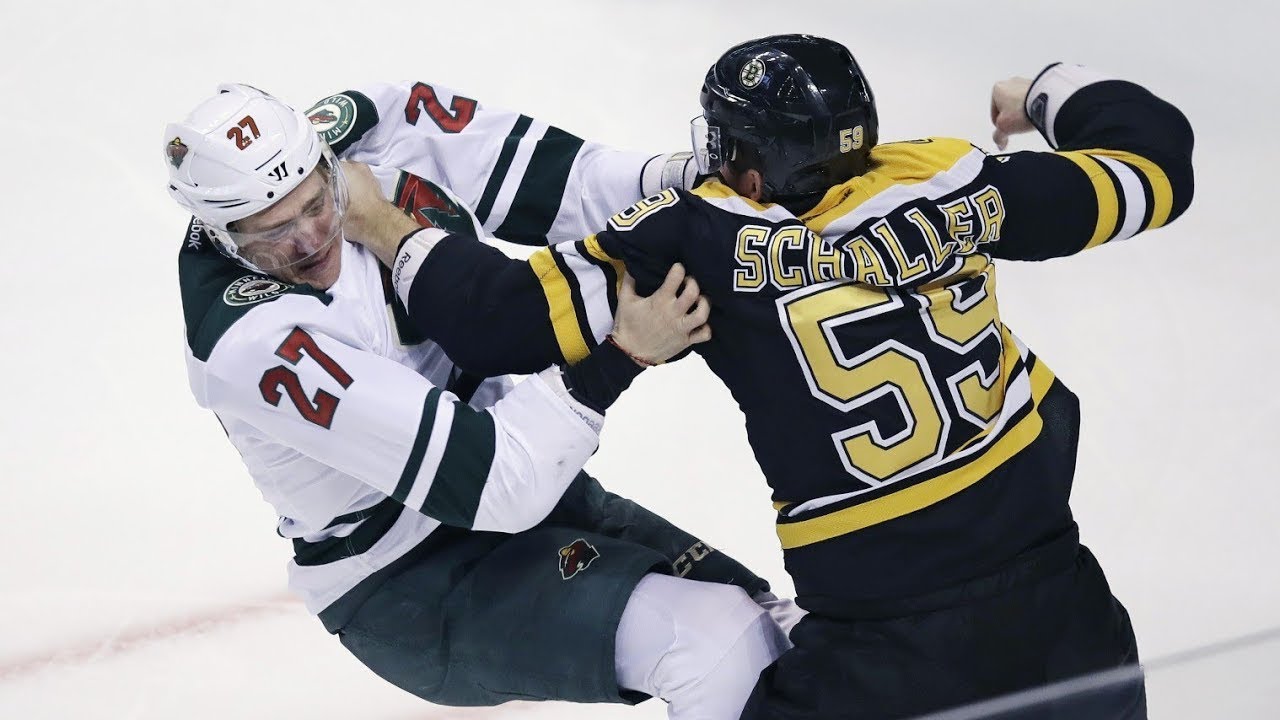 hockey fight jersey over head