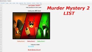 Murder Mystery 2 Value List Roblox Youtube - youtube roblox murder mystery 2 value list Murder Mystery 2 Value List Roblox Youtube - roblox murder mystery 2 value list