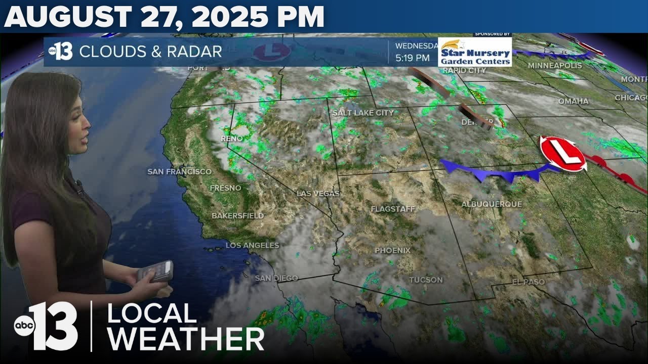 Isolated Showers Possible on Thursday - YouTube