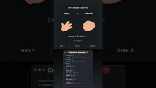 html css and JavaScript using rock paper scissors game ❤️✨ #coding #python #viralvideo #trending #vi