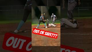 🥎 Too Close to Call! Was She Out or Safe? #shorts #fyp
