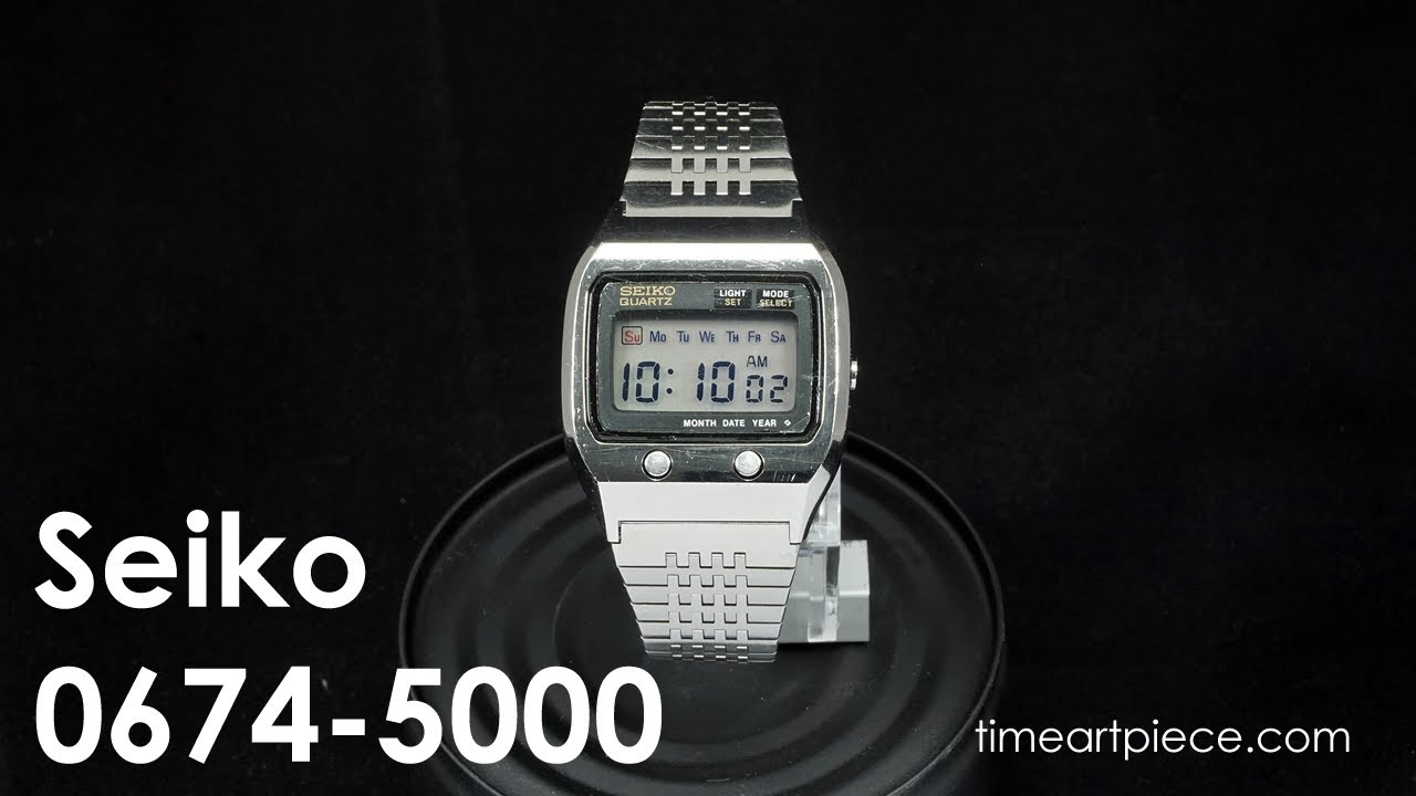 Seiko 0674-5000 Vintage Digital LCD Quartz Watch - YouTube
