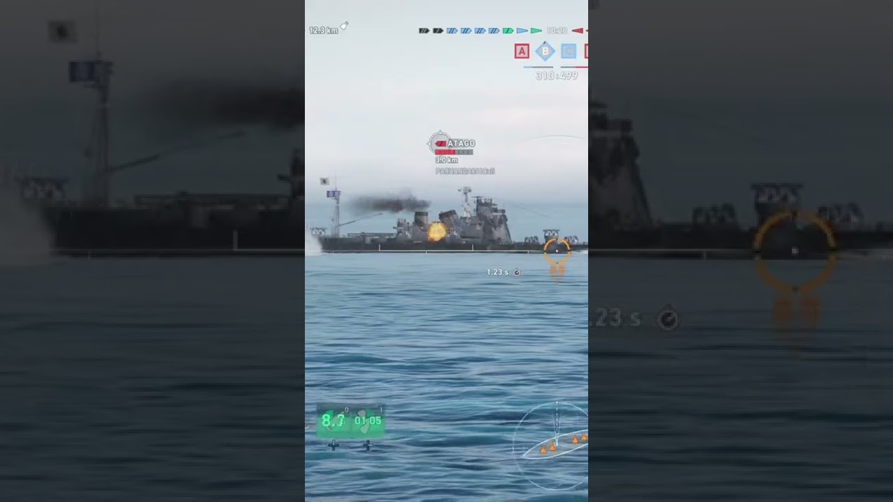 Atago-I underestimated you. Me-Next time Estimate me. (World of Warships Legends)