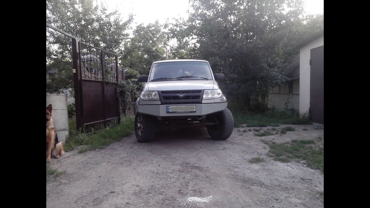 Самодельный силовой бампер на Уаз - YouTube