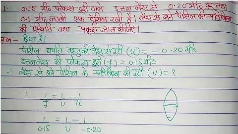 लेंस आंकिक प्रश्न | Lens Numericals | Class-10