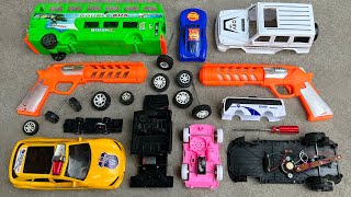 Assemble Toy Double Decker Bus, Police Car, SUV Pajero Car & Sports Car | Attachment Toy Vehicles