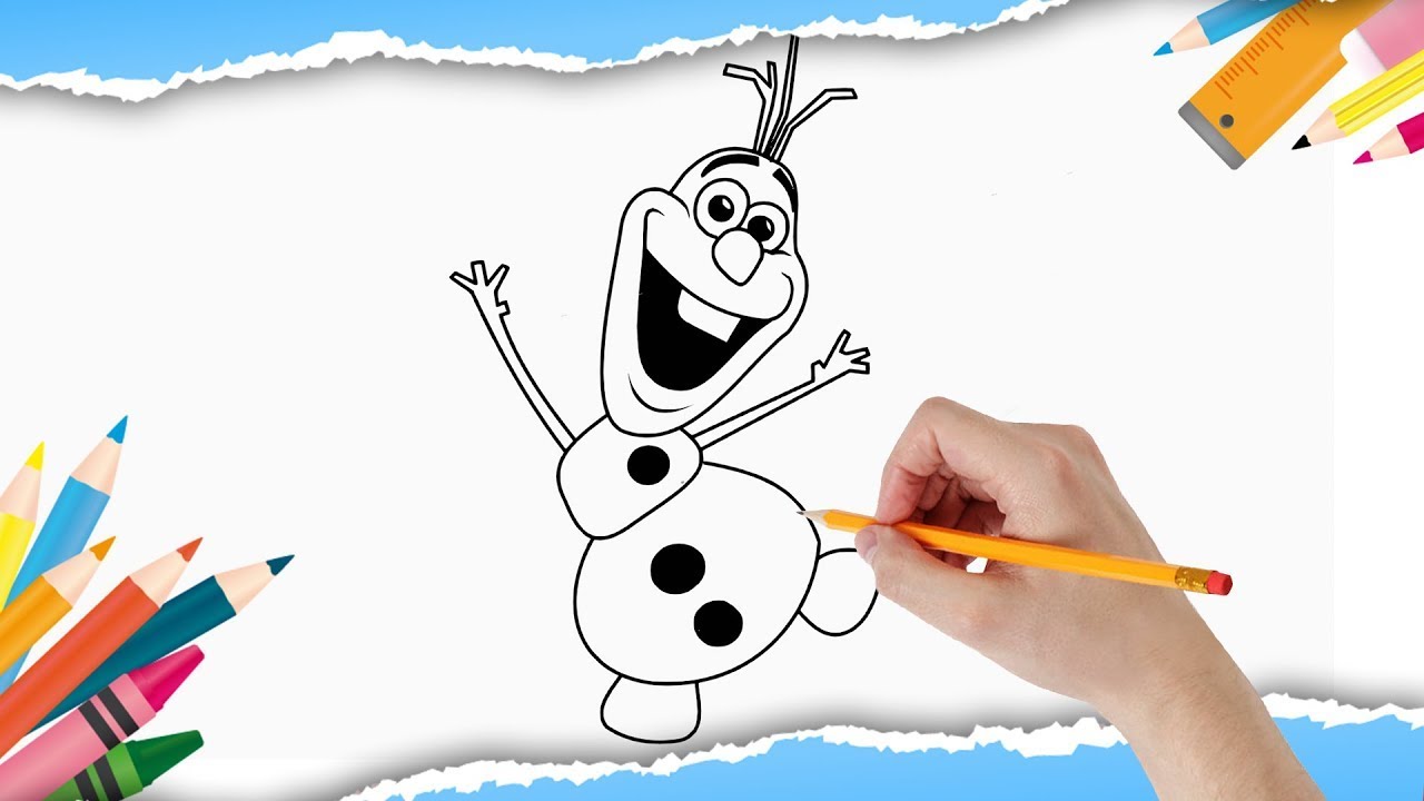 How to Draw Olaf (the Snowman from Frozen) Step by Step - YouTube
