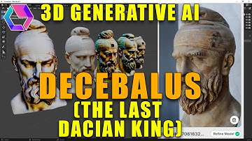 3D Generative AI - Bust of Decebalus (Dacian King)