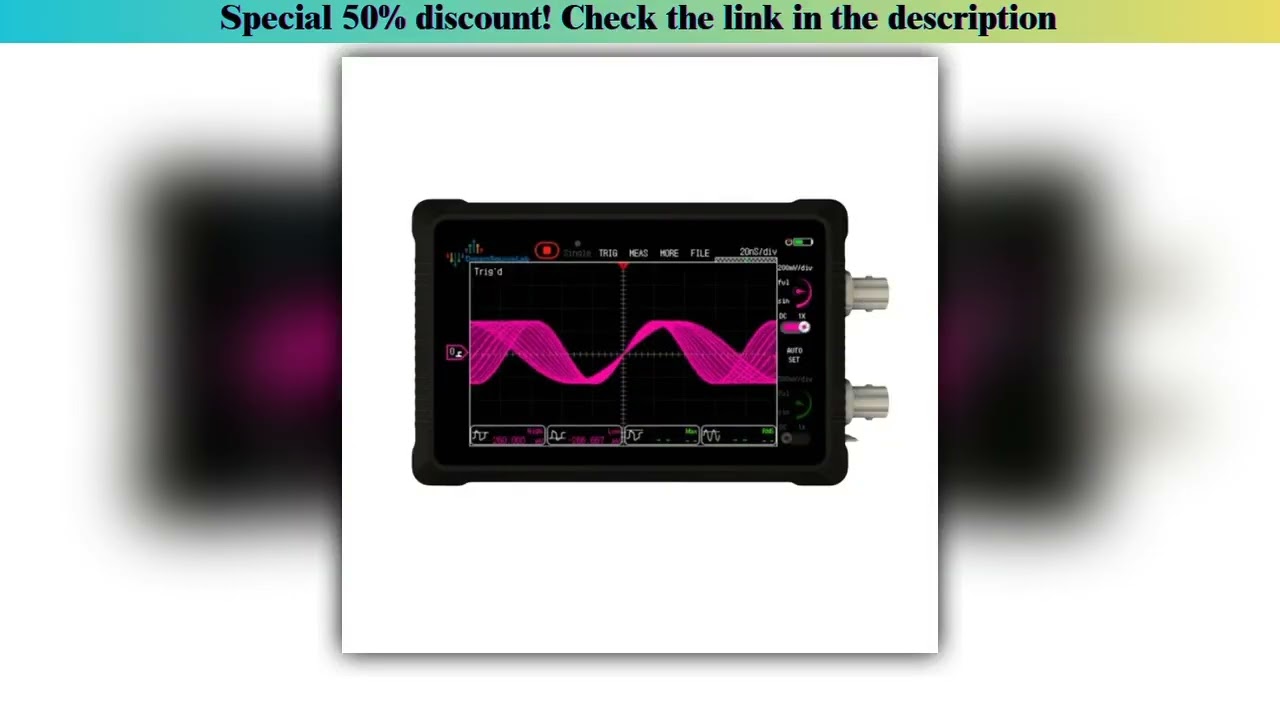 Slide New DSCope DSTouch 2CH Handheld Oscilloscope 4.3inch Touch Screen FPGA + DRAM DS4T252 50MHz 2