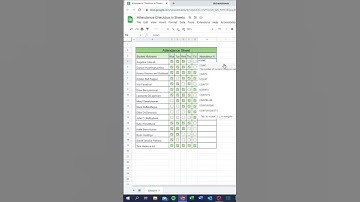 How to track attendance in Google Sheets! | excel tutoring|#shorts #viral @ComputerKnowledgeall