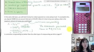 9.2 Understanding Interest Continuous Compounding Example p13