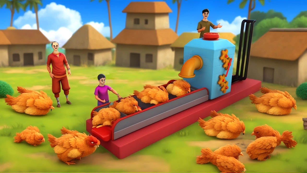 जादुई चिकन मशीन - Magical Chicken Machine Hindi Kahaniya Village Comedy Moral Stories | Maa Maa TV