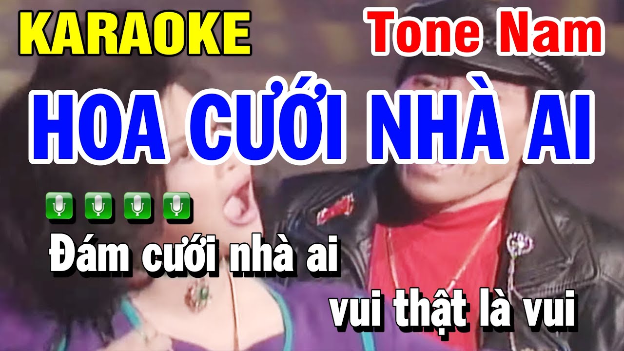 Karaoke Hoa Cưới Nhà Ai - Tông Nam ( Hùng Cường & Mai Lệ Quyền ) Huỳnh Lê