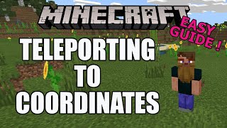 How to Teleport in Minecraft using Coordinates [Bedrock Edition] PC - PlayStation - Xbox - Switch
