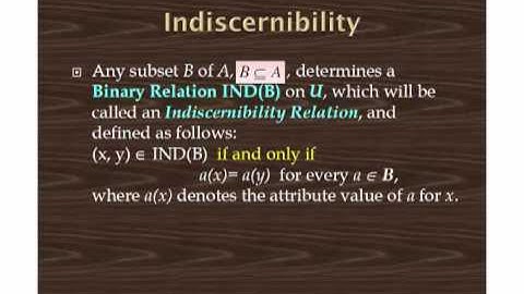 Basic Concepts of Rough Sets - Part 1
