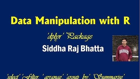 #R, #dplyr   dplyr Package in R for Data Manipulation