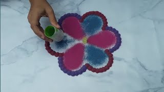 Very Easy And Cute Rangoli Design For Diwali|Small Flower Rangoli Designs|Deepavali Rangoli screenshot 4