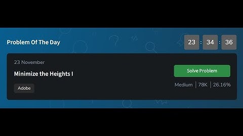 Minimize the Heights I   | 23 November 2024 | gfg POTD | POTD Geeksforgeeks
