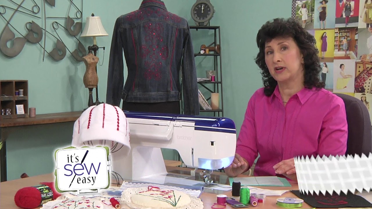 Joanne Banko demonstrates Bobbin Work stitchery on the sewing machine