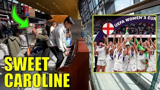Playing Sweet Caroline in Scotland After England Lionesses Win Euro 2022 | Cole Lam 15 Years Old