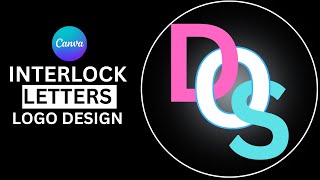 How to Interlock letters in Canva | Letter logo design tutorial