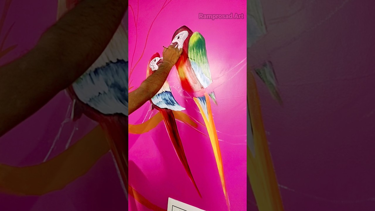 Birds painting 🎨wall painting🎨