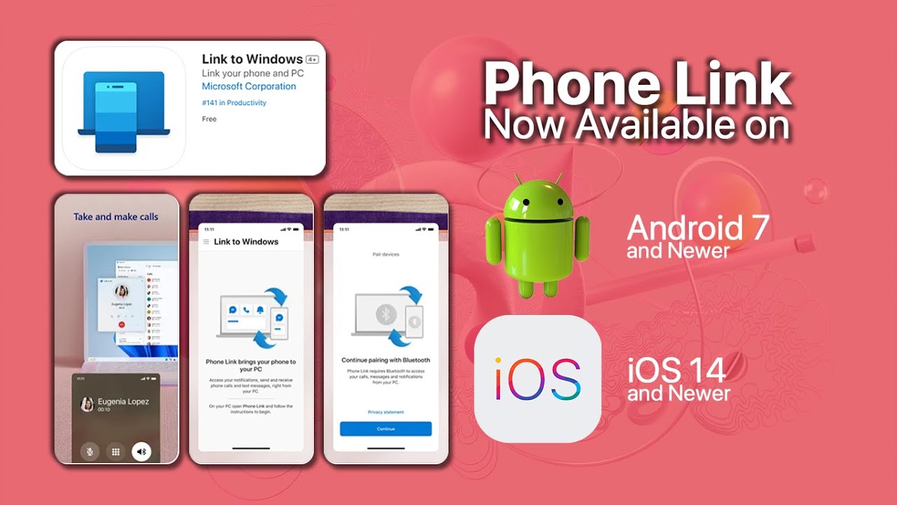 Connect Android & iPhone to Windows | Phone Link