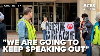 UT students demand that disciplinary action against a student protester be stopped