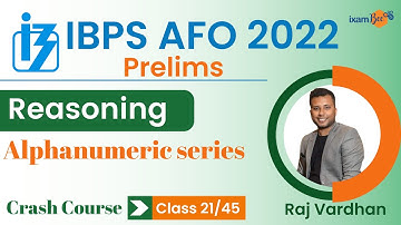 IBPS AFO 2022-23 | Alphanumeric series | Reasoning | By Raj Vardhan