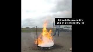 Extenguishing a 26 in kerosene fire using dry ice-lab for FSE 120 Fire Behavior and Comb at EKU