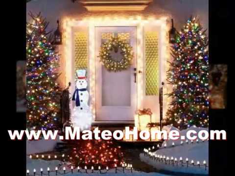 Cool Outdoor Christmas Tree Lights Front Yard - YouTube