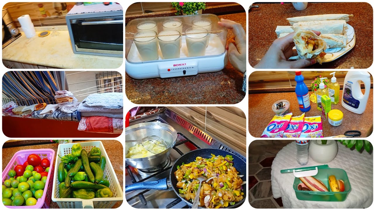 روتين في حياه ام😿مسحوله ايام الدراسه بدأت من ٦الصبح🌚طبخ+تنظيف+ترتيب وازاي بحافظ علي نظافه بيتي💚