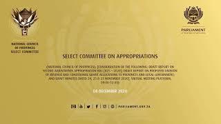 Select Committee on Appropriations, 08 December 2020