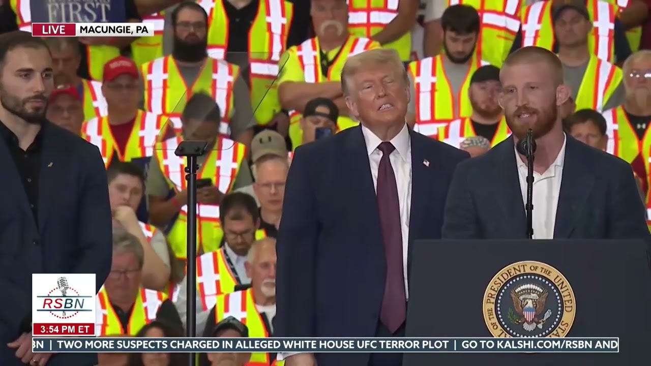 WATCH: MMA Fighters Bo Nickal and Anthony Cassar Speak at the PA Trump Rally - 06/23/26