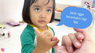 Reaksi Sakura di Hukum Mama | Ajari Anak 3 Tahun Disiplin Membereskan Mainan