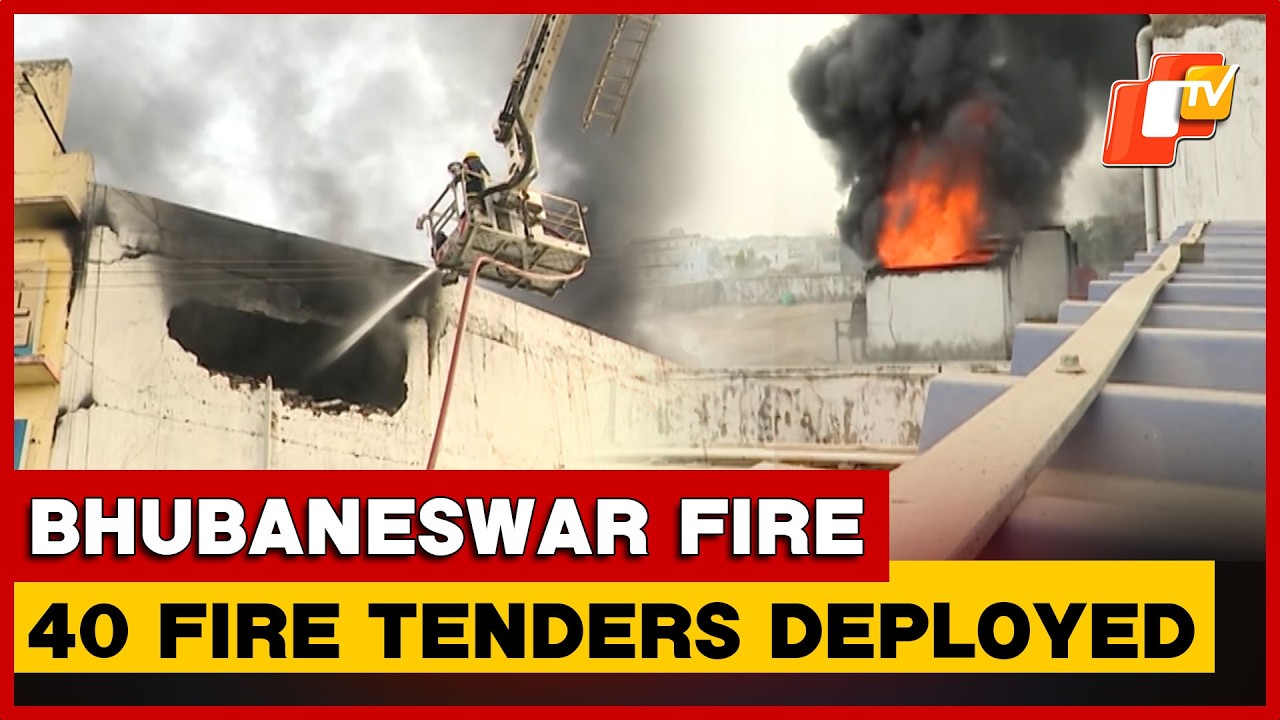 Bhubaneswar Supermarket Fire: 40 Fire Tenders, Robotic Monitors Deployed