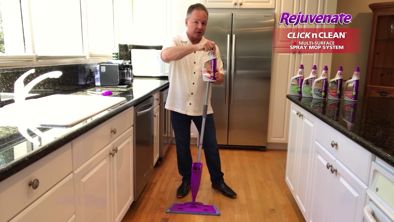 Click N Clean Click N Clean No Bucket Floor Cleaner Demonstration - YouTube