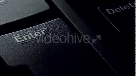 Pressing The Enter Key On a Computer Keyboard. - Stock Footage | VideoHive 14837515