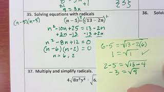 A2H Final Exam Study Guide (#27-48, odds; Units 4-6)