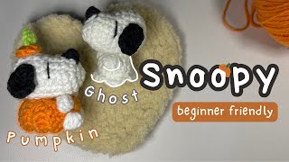 Snoopy Pumpkin & Ghost 5cm 🎃 | ESP/ENG | Step by step