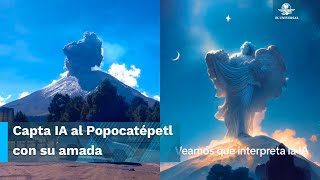 ¡Sorprendente! Suben foto del Popocatépetl y esto fue lo que interpretó la IA