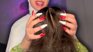ASMR Fast & Aggressive Scalp Scratching With Fake Nails (No Talking) 😴💆🏽‍♀️