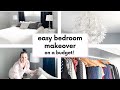 EASY & AFFORDABLE MASTER BEDROOM MAKEOVER | UNDER $400 | MINIMALIST BEDROOM