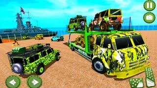 simulator truk pengangkut mobil tentara militer 💥 US army truck driving games -Android Gameplay screenshot 4