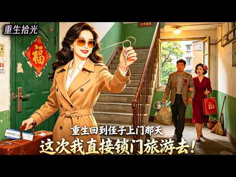 重生回到2002年，侄子上門那天，這次我直接鎖門旅遊去！上一世，弟弟說侄子結婚，求我把空房借他一週。我同意後，他們卻換了鎖長期霸佔，還說是我口頭贈與，三次把我告上法庭...#重生 #故事 #一口氣看完