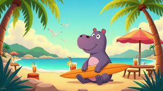 Mutlu Su Ayısı Plaj Günü Rahatlatıcı Lofi Müzik Chill Lofi Ritimler Yaz İçin Lofi Chill