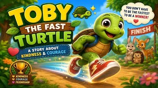 Toby the Fast Turtle 🐢✨ | A Fun Story About Kindness & Courage | Kids Cartoon