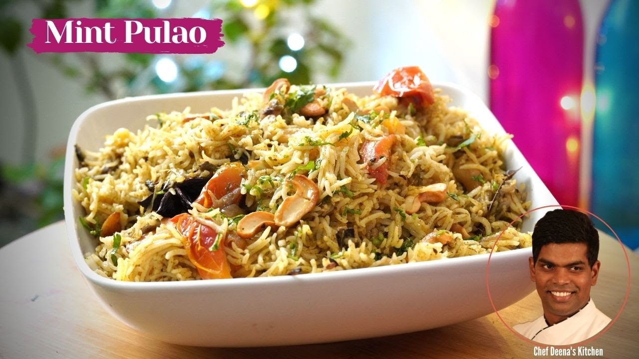 Pudina Pulao Recipe in Tamil | How to Make Mint Pulao | CDK 