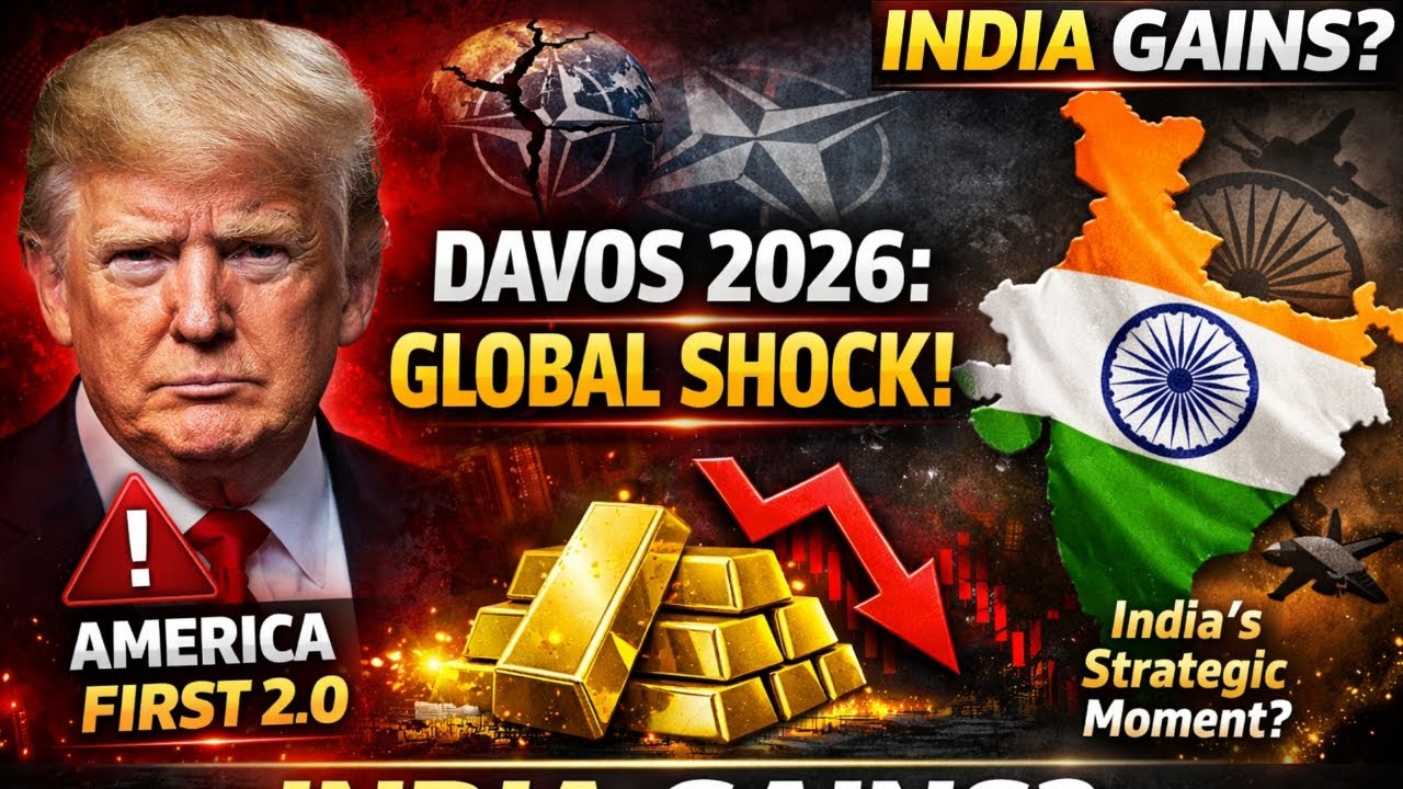 Trump Davos 2026 Reaction: Global Markets Crash, Greenland Crisis & India’s Strategic Rise Explained