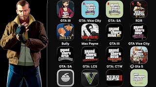 All Rockstar Mobile Games: Grand Theft Auto III,Vice City,San Andreas,Red Dead Redemption,Bully